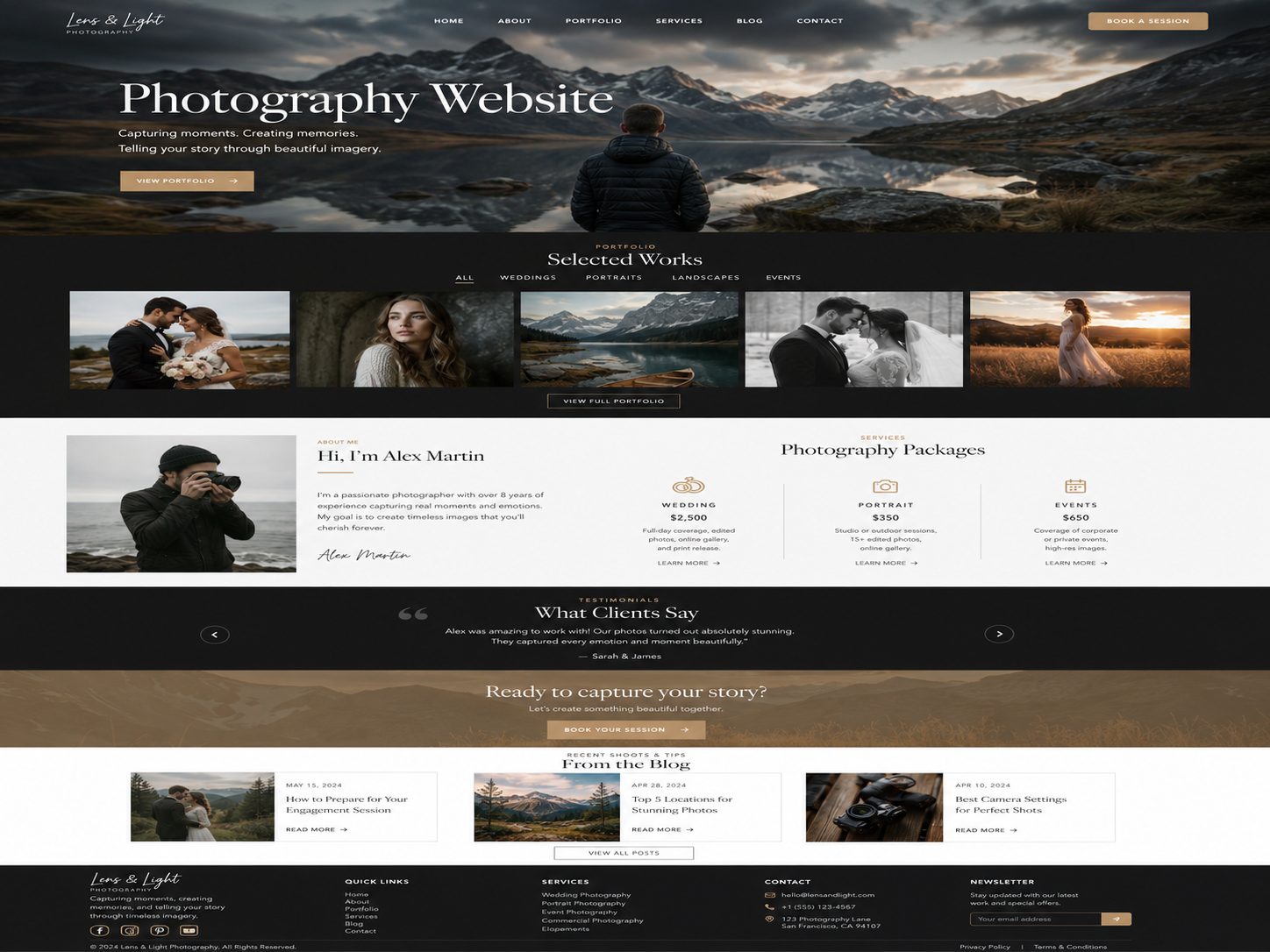 Photography Website sample preview